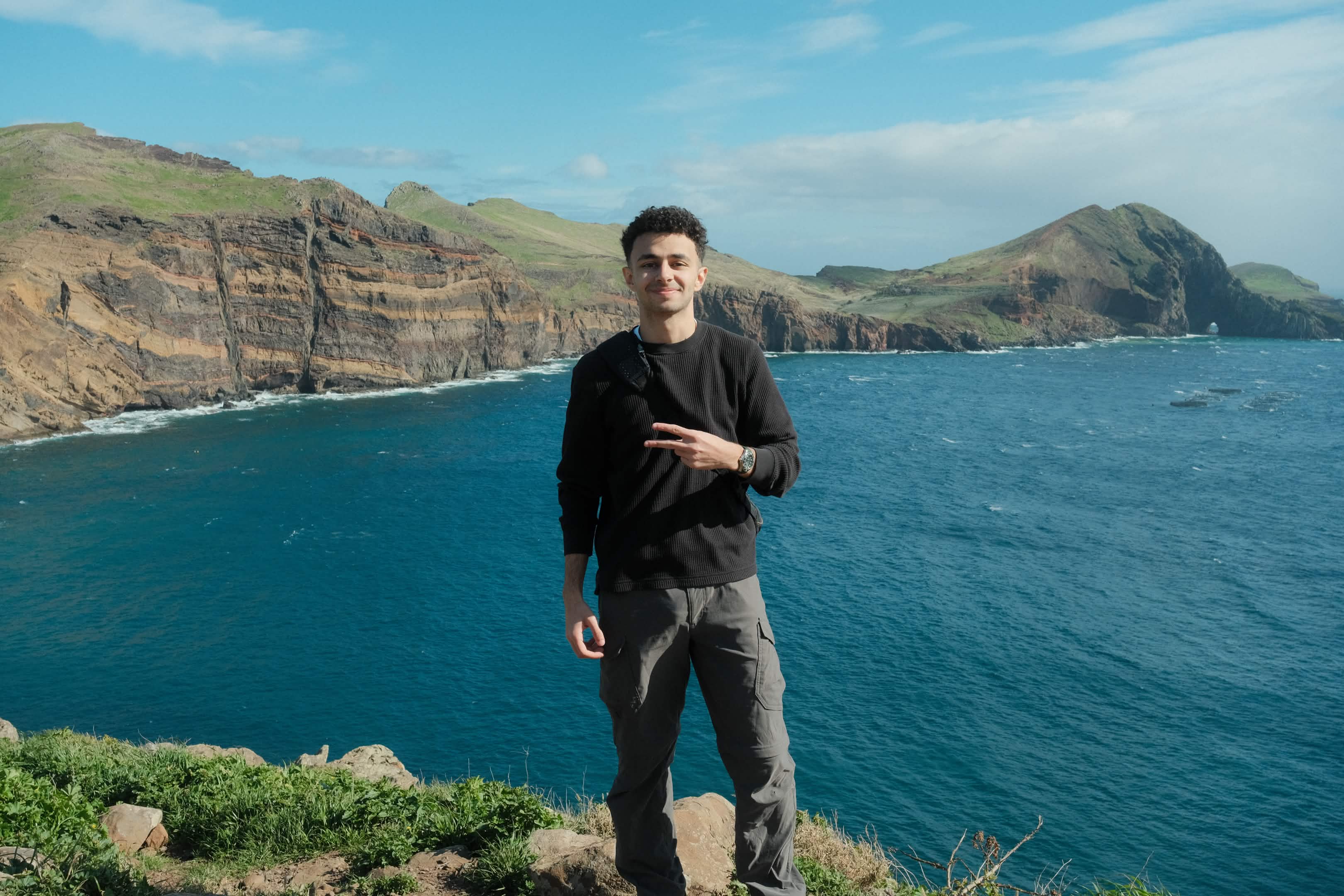 Yazeed by the ocean cliffs